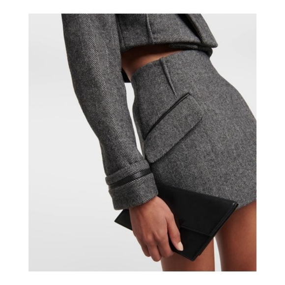 JONATHAN SIMKHAI Cropped Wool Blazer Size 4 - Picture 6 of 16